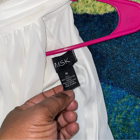 MSK HALTER WHITE JUMPSUIT MEDIUM - Picture 7 of 9